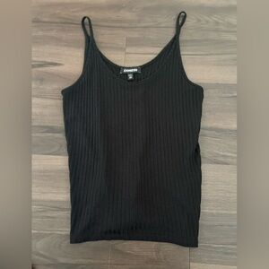 Express Black Ribbed Tank Top